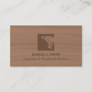Cartes de visite Menuiserie Faux Grain de Bois