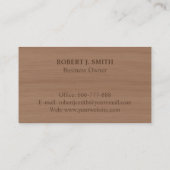 Cartes de visite Menuiserie Faux Grain de Bois (Dos)