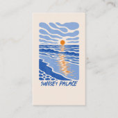 cartes de visite mer doodle rétro (Devant)