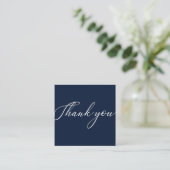 Cartes de visite Merci Navy Minimal Moderne (Debout devant)