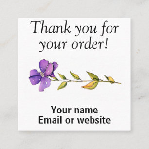 Cartes de visite merci pour votre commande