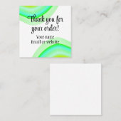Cartes de visite merci pour votre commande (Devant / Derrière)