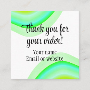Cartes de visite merci pour votre commande