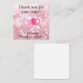 Cartes de visite merci pour votre commande (Devant / Derrière)