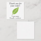 Cartes de visite merci pour votre commande (Devant / Derrière)