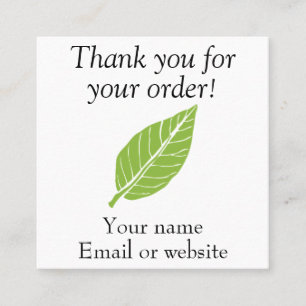 Cartes de visite merci pour votre commande