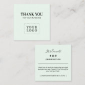 Cartes de visite Merci Simple Moderne (Devant / Derrière)