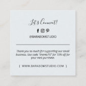 Cartes de visite merci simples modernes grises (Dos)