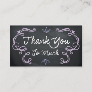 Cartes de visite Merci tableau noir