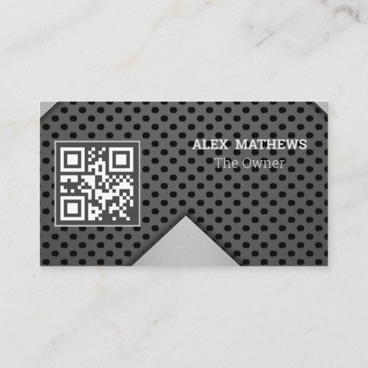 Cartes de visite métalliques avec code Qr (Dos)