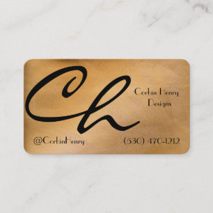 Cartes de visite métalliques cuivre