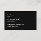 Cartes de visite métalliques de construction class (Dos)