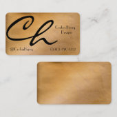 Cartes de visite métalliques en cuivre (Devant / Derrière)