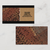 Cartes de visite métalliques rouillés (Devant / Derrière)