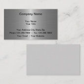 Cartes de visite métalliques simulés (Devant / Derrière)