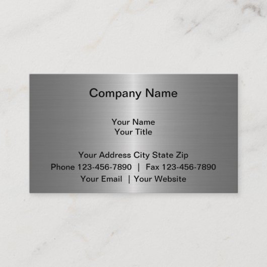 Cartes de visite métalliques simulés (Devant)