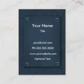 Cartes de visite métalliques vintage classe (Dos)