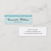 Cartes de visite micro de beauté de damassé d'Aqua (Devant / Derrière)