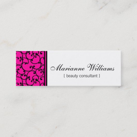 Cartes de visite micro de beauté de damassé de (Devant)