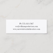 Cartes de visite micro de beauté noire de damassé (Dos)