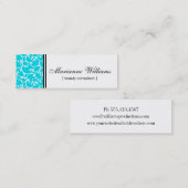 Cartes de visite micro de beauté turquoise de (Devant / Derrière)
