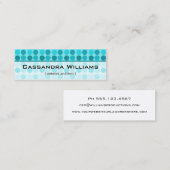 Cartes de visite micro de réseau de points de Teal (Devant / Derrière)