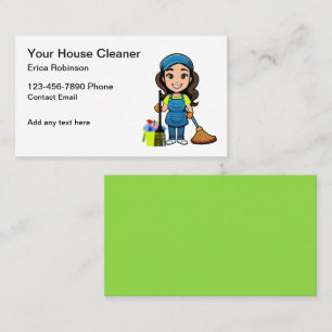 Cartes de visite mignonnes pour le nettoyage de ma