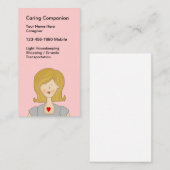 Cartes de visite mignonnes pour soignant simples (Devant / Derrière)