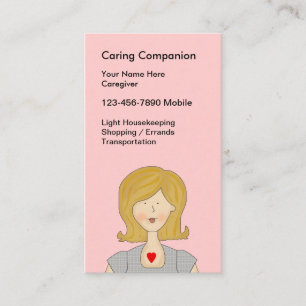 Cartes de visite mignonnes pour soignant simples