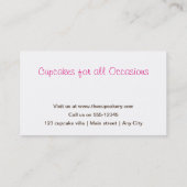 Cartes de visite mignons bleus et roses de (Dos)