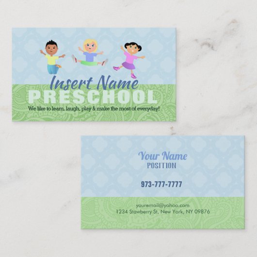 Cartes de visite mignons de babysitter (Devant / Derrière)