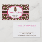 Cartes de visite mignons de boulangerie de gâteau (Devant / Derrière)