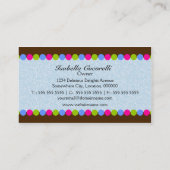 Cartes de visite mignons de boulangerie de petit (Dos)