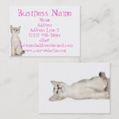 Cartes de visite mignons de chaton (Devant / Derrière)