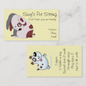 Cartes de visite mignons de chien (Devant / Derrière)