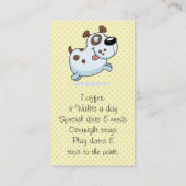 Cartes de visite mignons de chien (Dos)