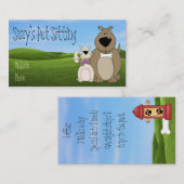 Cartes de visite mignons de chien et de chat (Devant / Derrière)