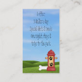 Cartes de visite mignons de chien et de chat (Dos)