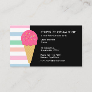 Cartes de visite mignons de crème glacée