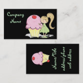Cartes de visite mignons de petit gâteau (Devant / Derrière)
