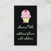 Cartes de visite mignons de petit gâteau (Dos)