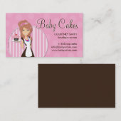 Cartes de visite mignons de petit gâteau (Devant / Derrière)