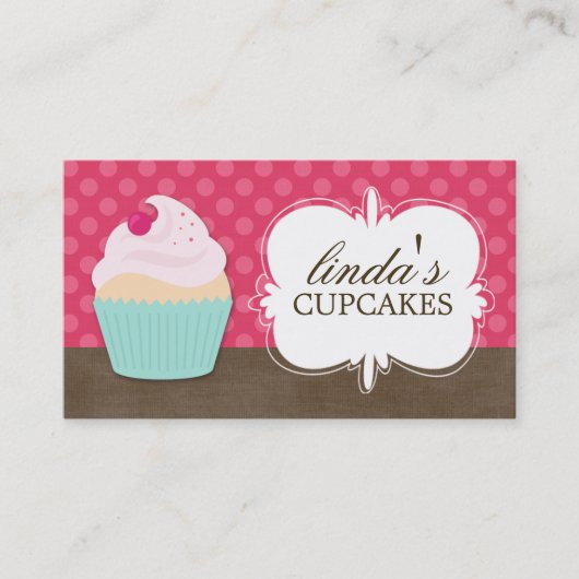 Cartes de visite mignons de petit gâteau (Devant)