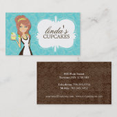 Cartes de visite mignons de petit gâteau (Devant / Derrière)