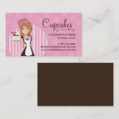Cartes de visite mignons de petit gâteau (Devant / Derrière)