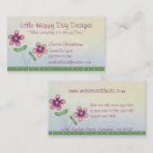 Cartes de visite mignons de petites fleurs (Devant / Derrière)