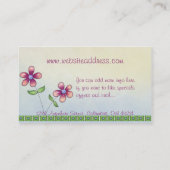 Cartes de visite mignons de petites fleurs (Dos)