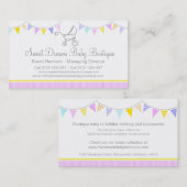 Cartes de visite mignons de rose de boutique de (Devant / Derrière)