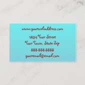 Cartes de visite mignons de scène de plage (Dos)