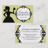 Cartes de visite mignons de silhouette de petit (Devant / Derrière)